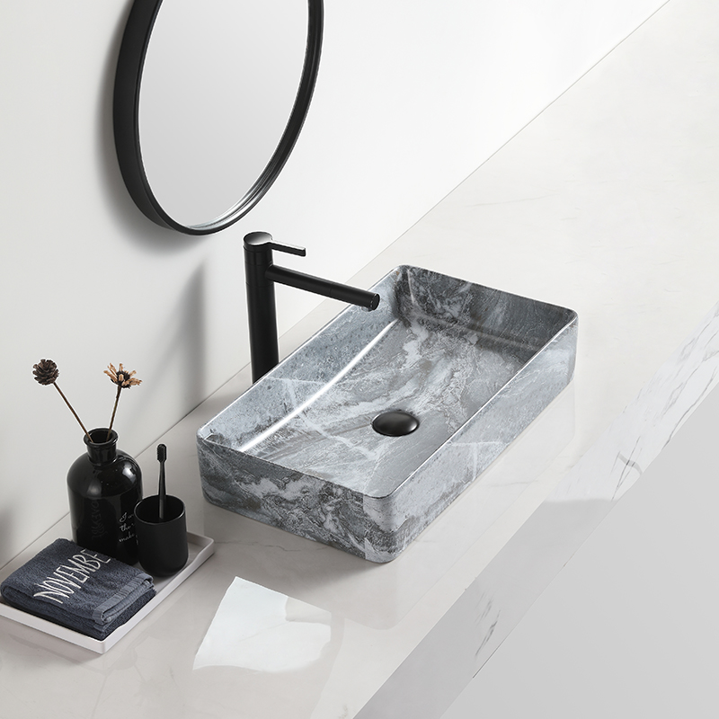 countertop prostokatna duza umywalka marble sink lavabo solid surface basin