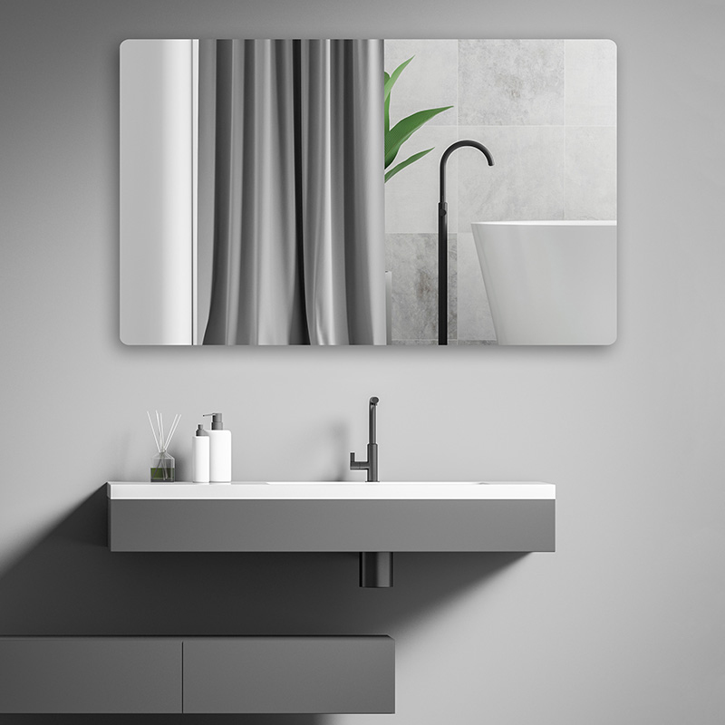 High Definition Square Frameless Bathroom Mirror