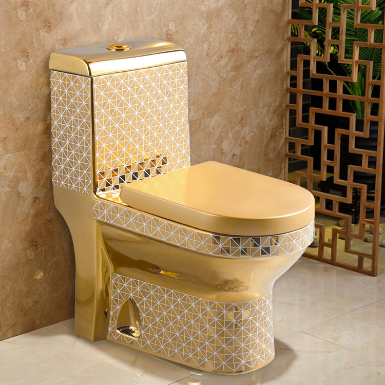 inodoros porcelain golden and white plated wc sanitary wares bathroom toilet