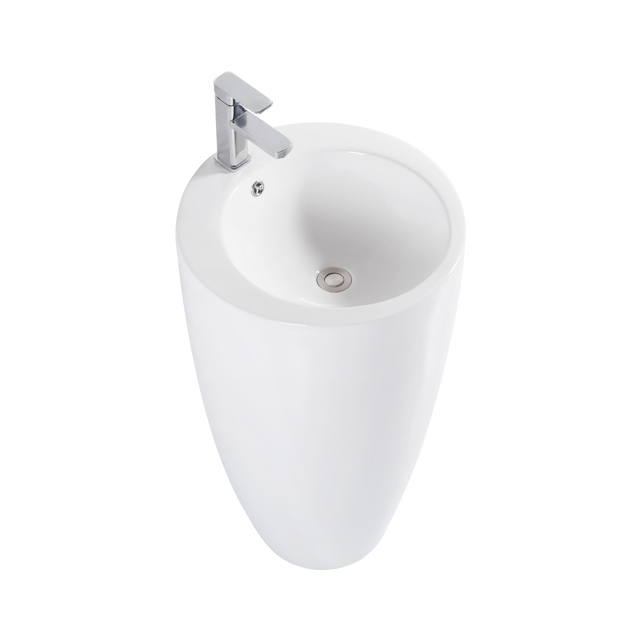 Wholesale Design Floor Standing Wash Basin Sink Bathroom Ceramic Pedestal Sinks