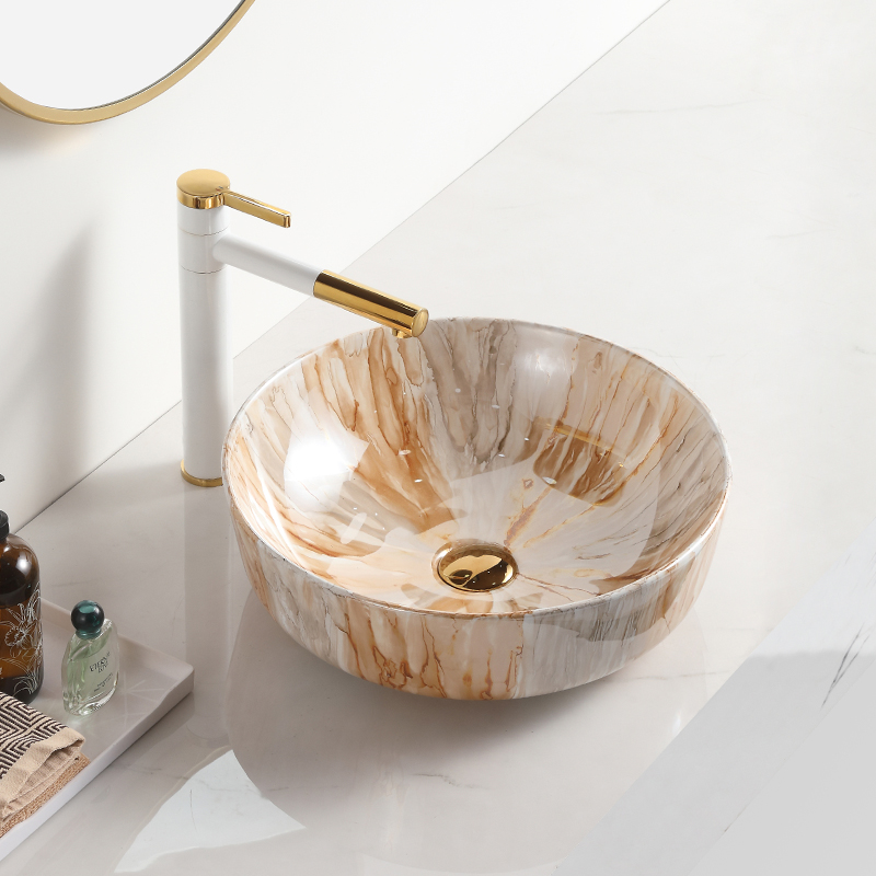 bathroom lavabo new glaze glossy ceramic basin vanity mounted sanitary ware basin