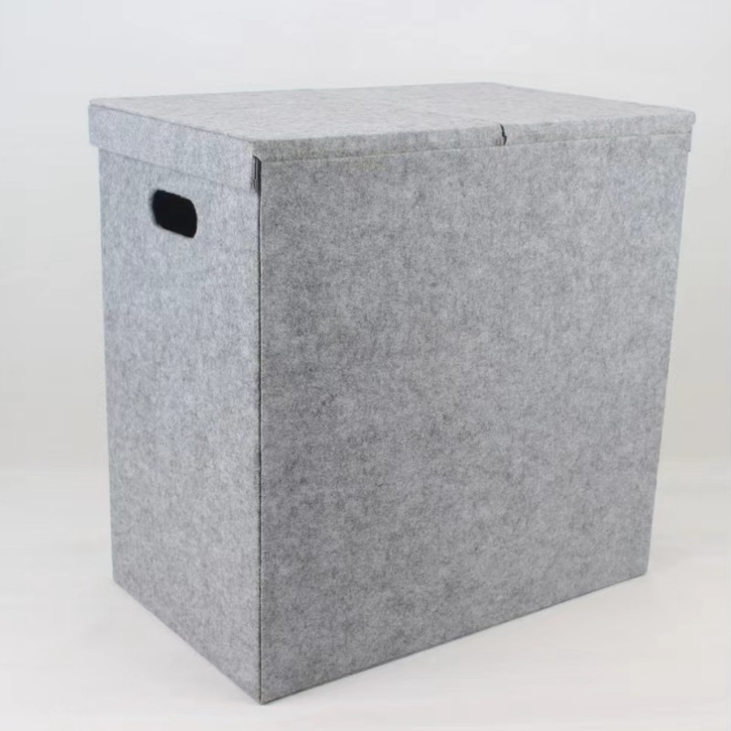Felt Bins Dirty Clothes Boxes Laundry Hamper Bag with handles and lid