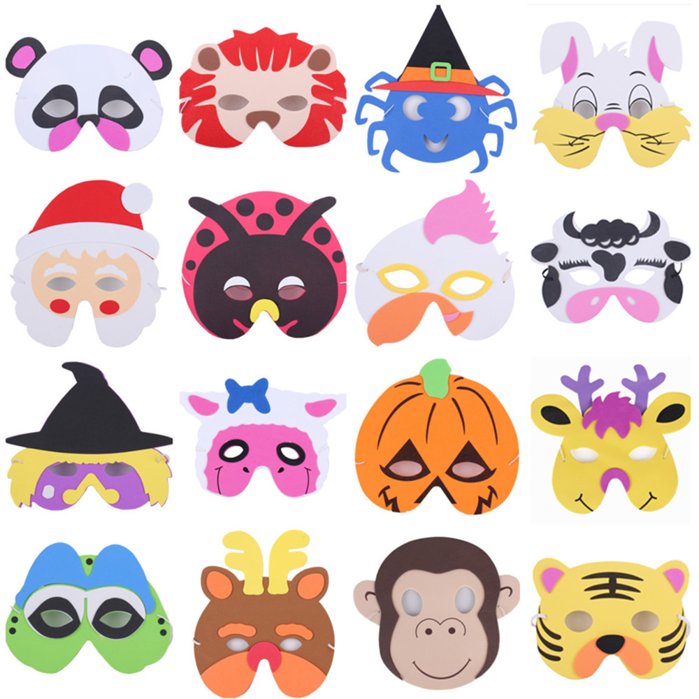 Children felt animal mask kindergarten show props Halloween felt mask eye mask