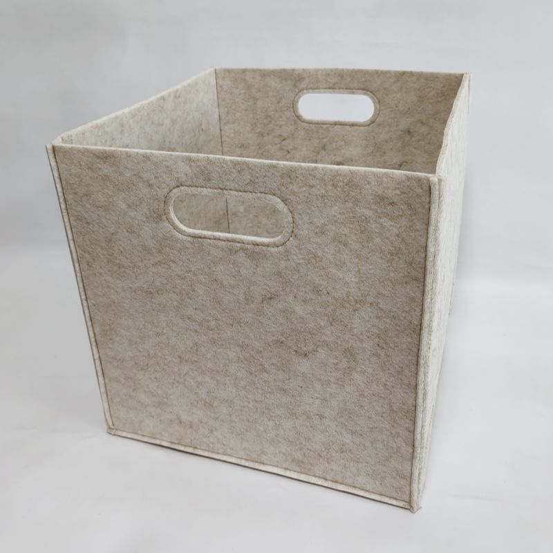 2023 felt storage box thickened felt fabric foldable storage baskets with handles