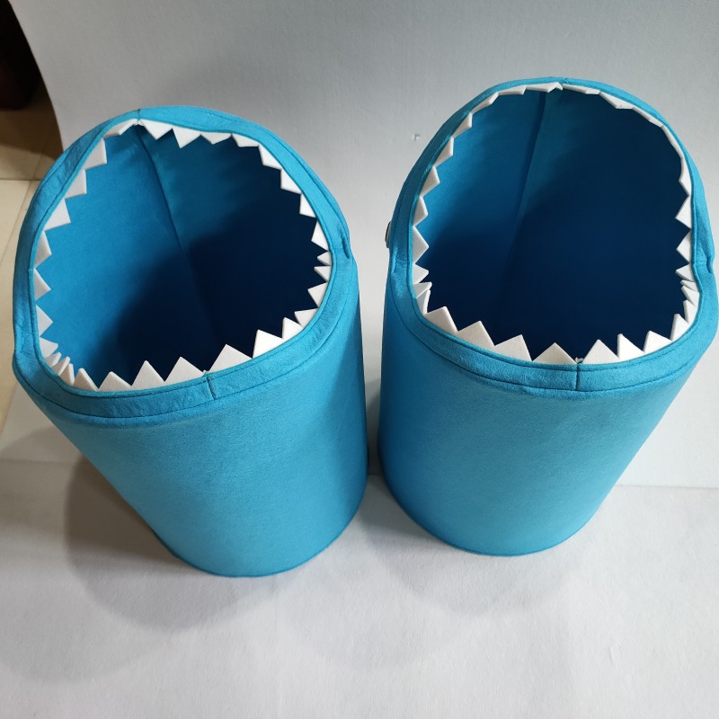 Blue Dinosaur Felt Folding Organizer Felt Kids Clothes Storage Basket Baby for bedroom