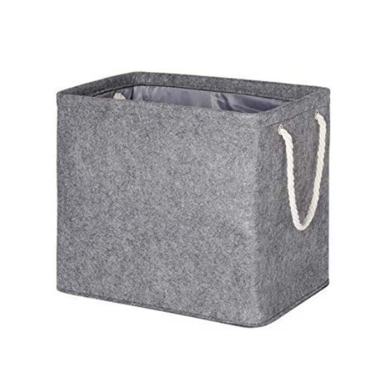 Rectangle Felt Storage Basket Bins, Durable Container with Carry Handles
