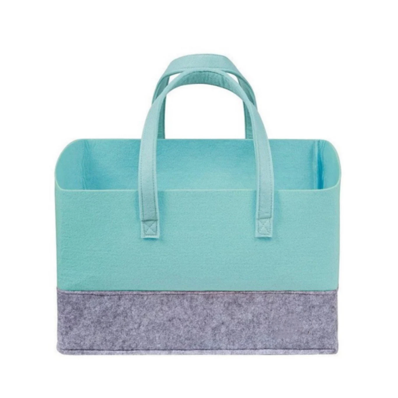 Can Customized LOGO Market Shopping Felt Tote Bag color matching handbag
