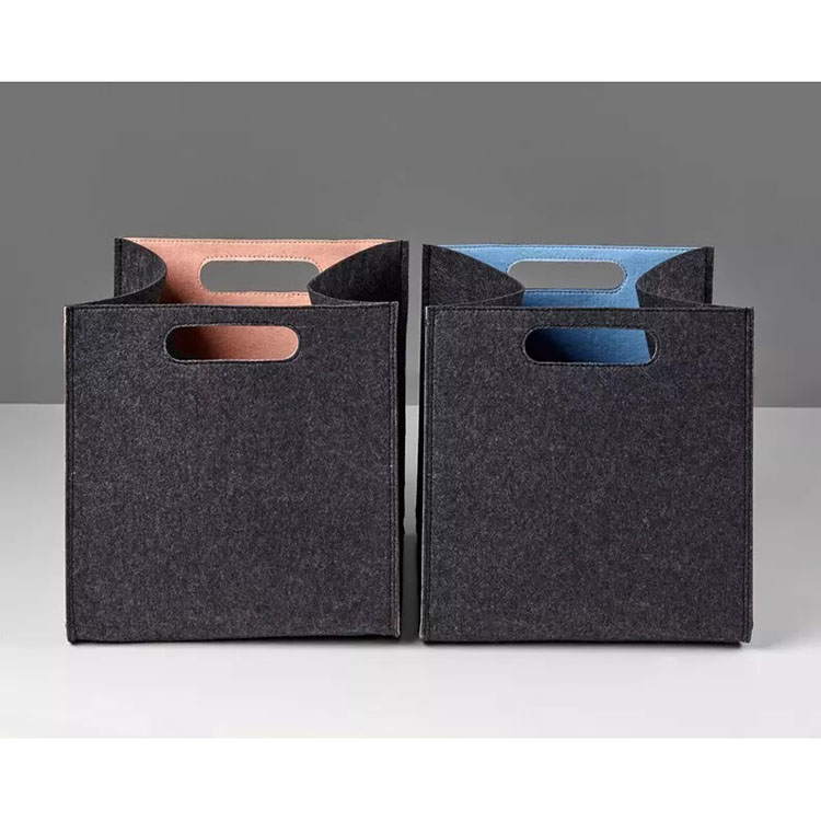 Colorful Home Waterproof Washing felt Fabric Foldable Storage Hamper Basket Bin