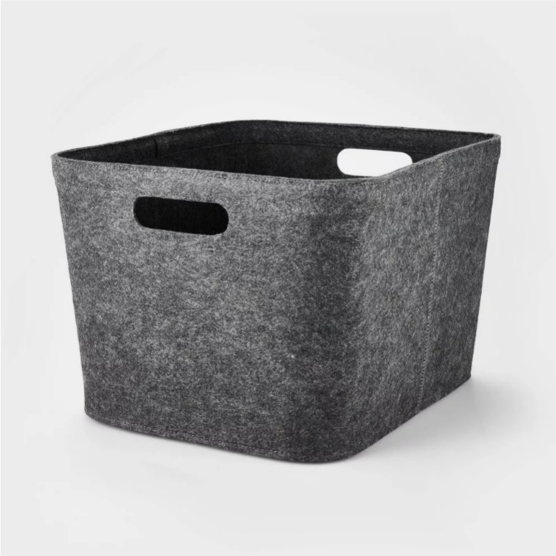 Dark Gray Ladder Simplicity Storage Basket Bin Storage Box Foldable Felt Storage Cube