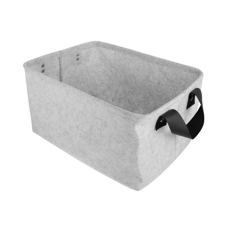 Customized LOGO Foldable Laundry Hamper Felt Storage Baskets with Handles