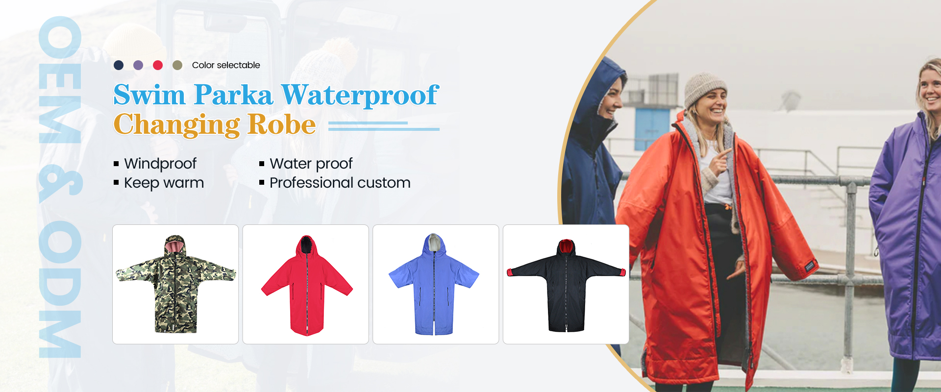 Water Resistant Jacket, Warm Waterproof Jacket, Running Windbreaker - Anye
