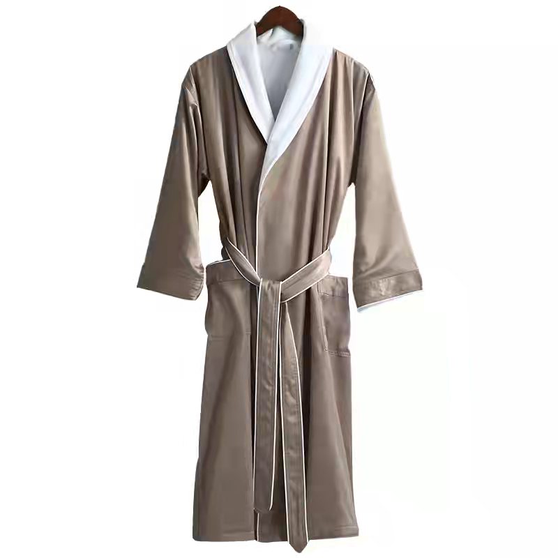  Bathrobe plush lapel absorbent for family hotels