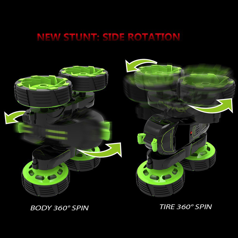 360 Degrees Rotation 6CH Electric Rc Stunt Vehicle Rechargeable Remote Control Stunt Flip Car toy for Kids
