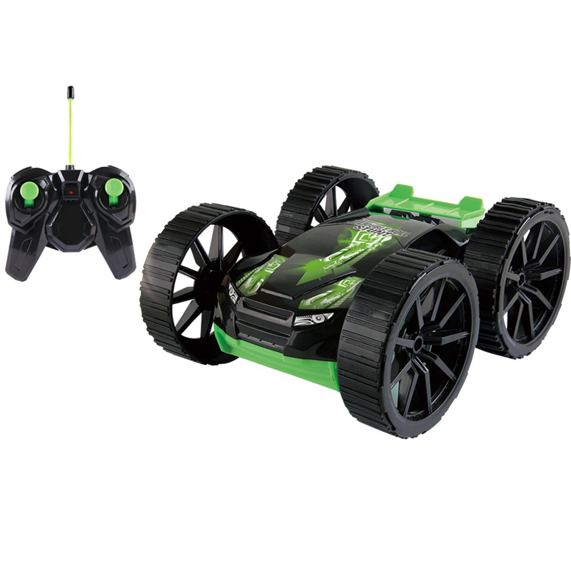 Children 360 Degree Spin Double-Sided Roll Rc Remote Control Car Four Channel Radio Control Stunt Vehicle Toy for Indoor Outdoor