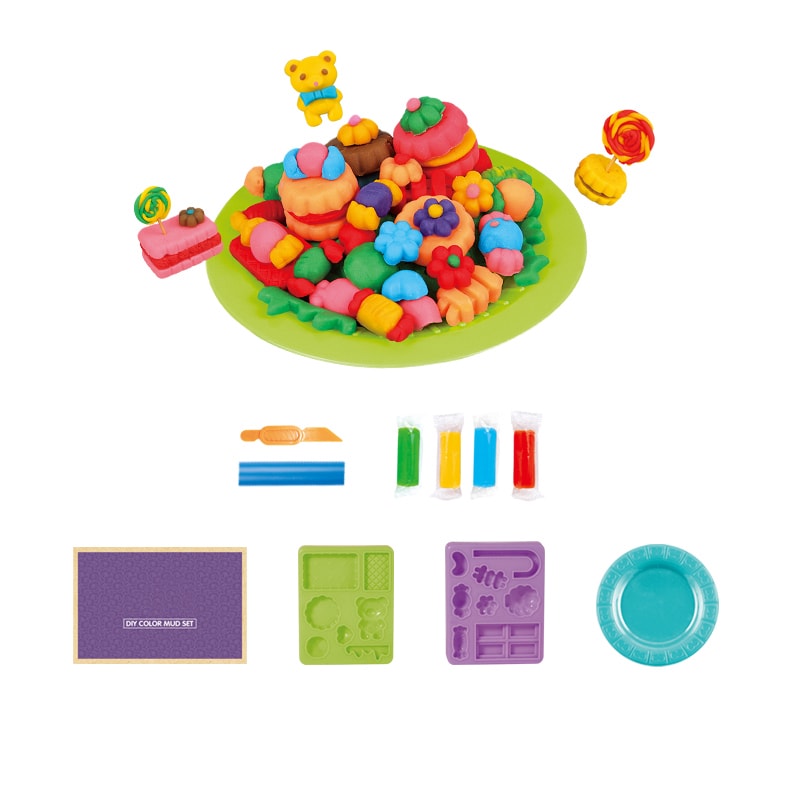 Colored Mud Candy Maker Set Parent-child Interaction Play Dough Enlighten Development DIY Modeling Clay Toy Kit for Kids