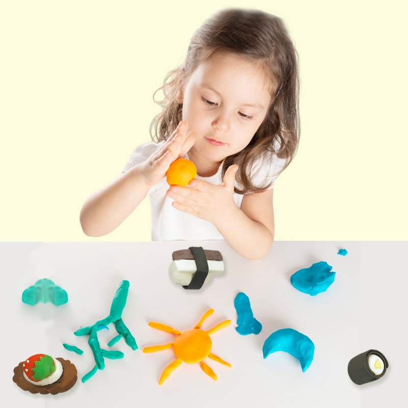 4 Colors Plasticine Handmade Kit Creative Sushi Modeling Clay DIY Toys Plasticine Children Intellectual Play Dough Toys Set