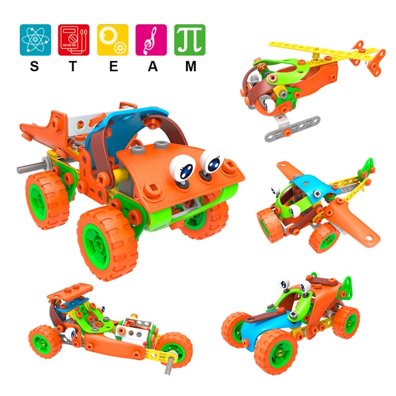 Kids Educational Assemble Toys 5 In 1 Model Construction Toy Set Intelligent Building Soft Block Toys