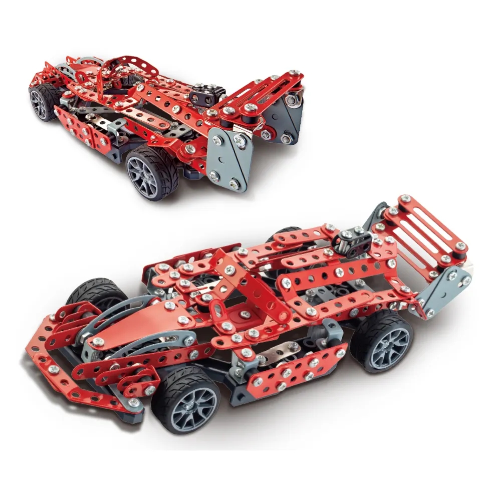  287PCS Metal Building Block Model Take-apart Race Car Educational Children DIY Screwing Metal Assembly Toys