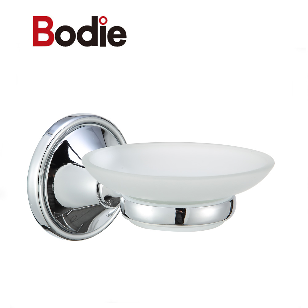 bathroom accessories single soap tray zinc wall mounted glass dish holder for bathroom 13804