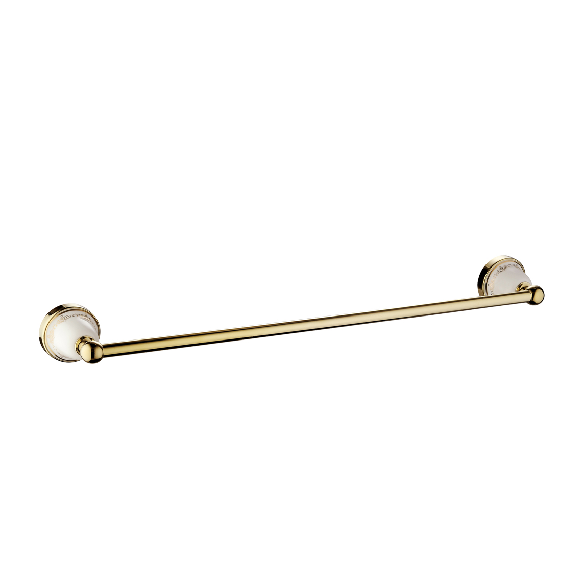 gold plated decorative patterns ceramic metal  Wall Mounted Towel bar for Bathroom 1811