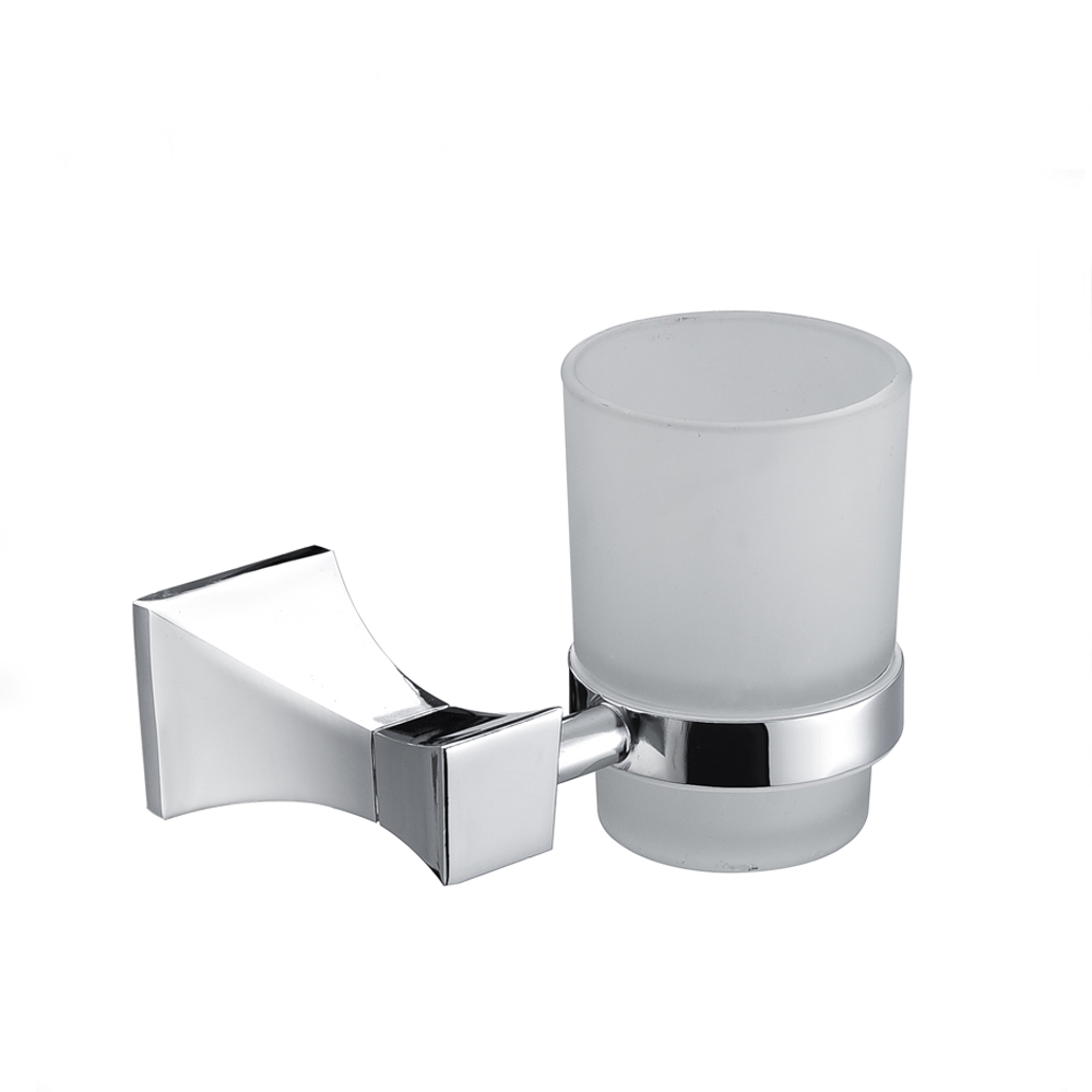 Hotel wall mounted Bathroom Accessories Single Toothbrush Cup Holder Zinc Tumbler Holder 6501