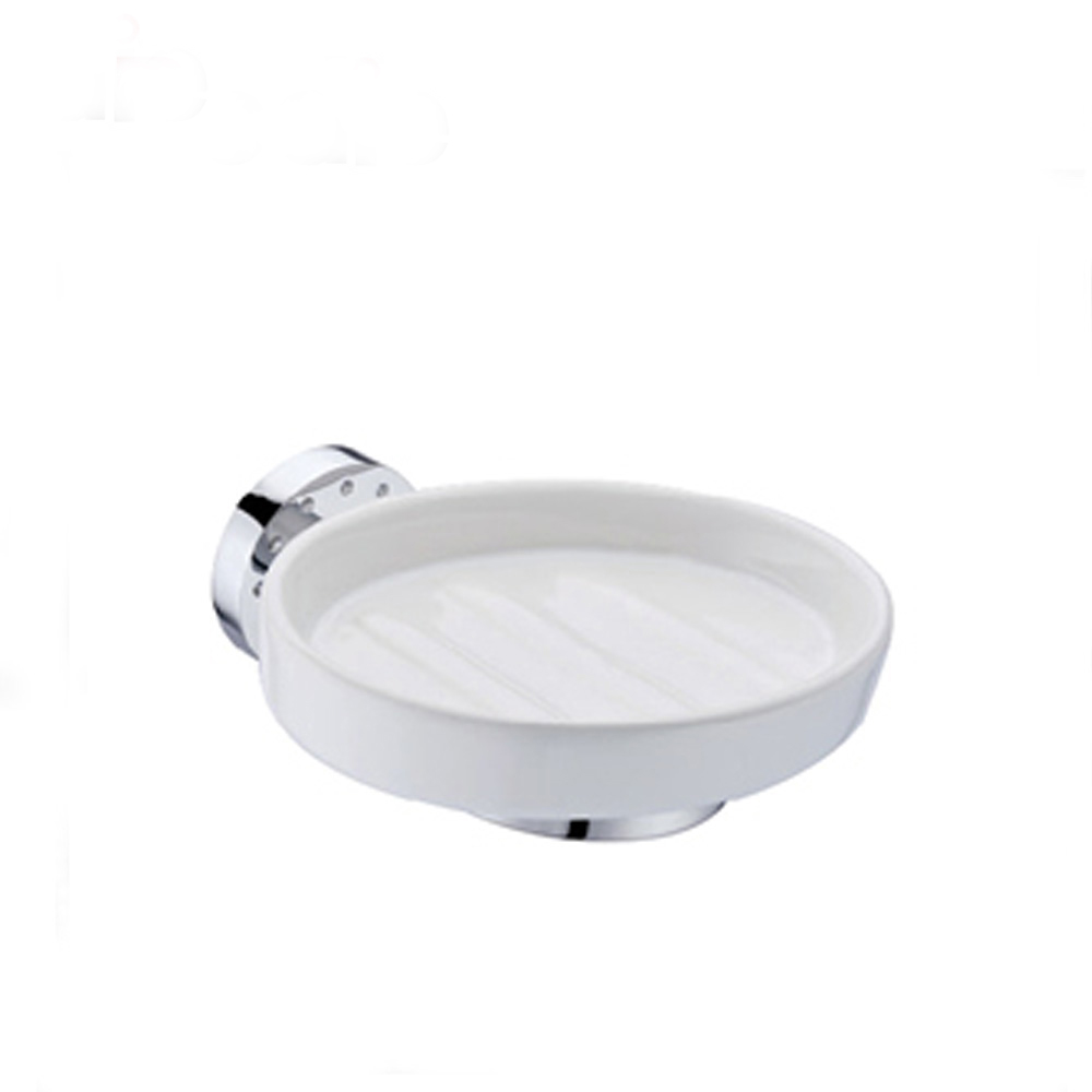 Brass Washroom Accessories Ceramic Metal Soap Dish Holder 8304