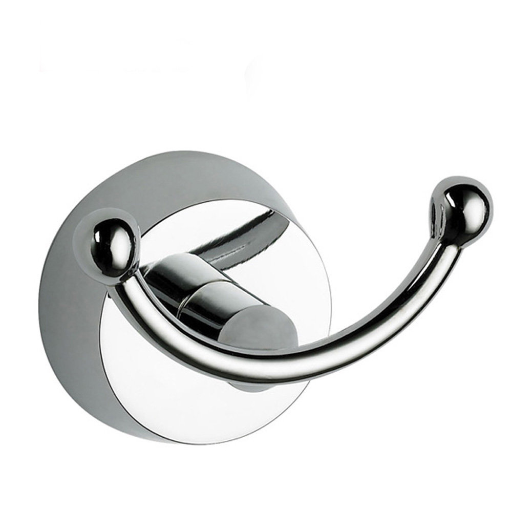 Modern Style Zinc Chrome double Robe Hook bathroom accessories1608D