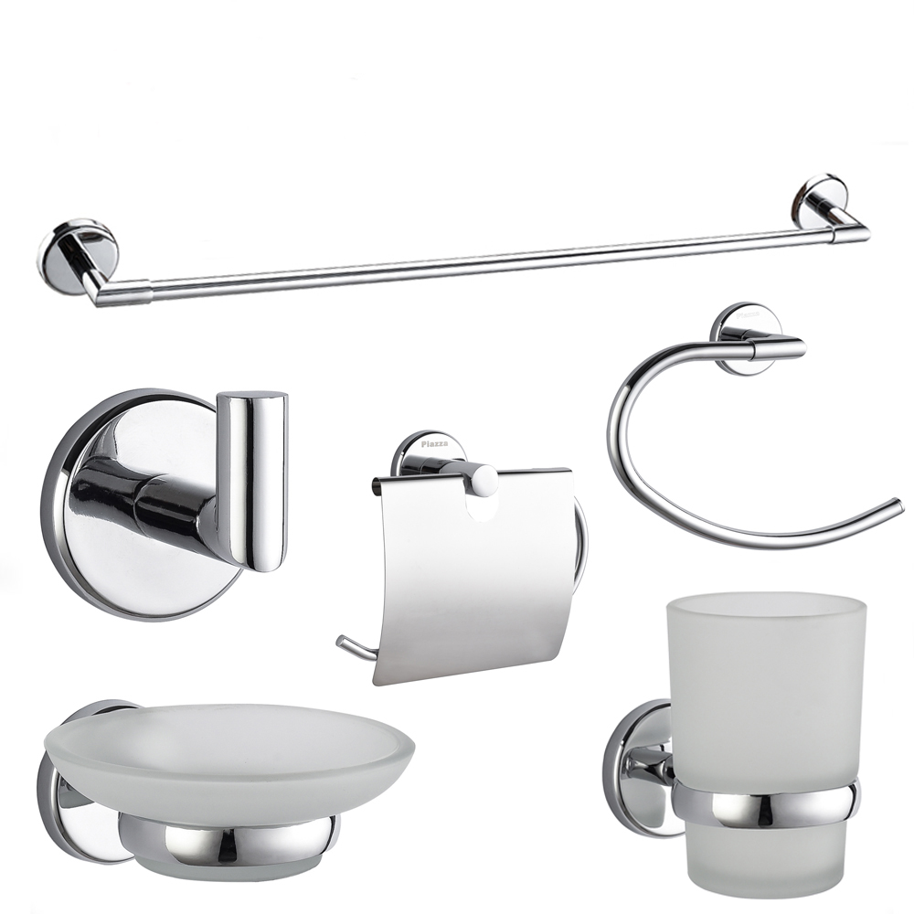 hotel bathroom accessories 6 sets zinc chrome round bathroom set accessories 38500