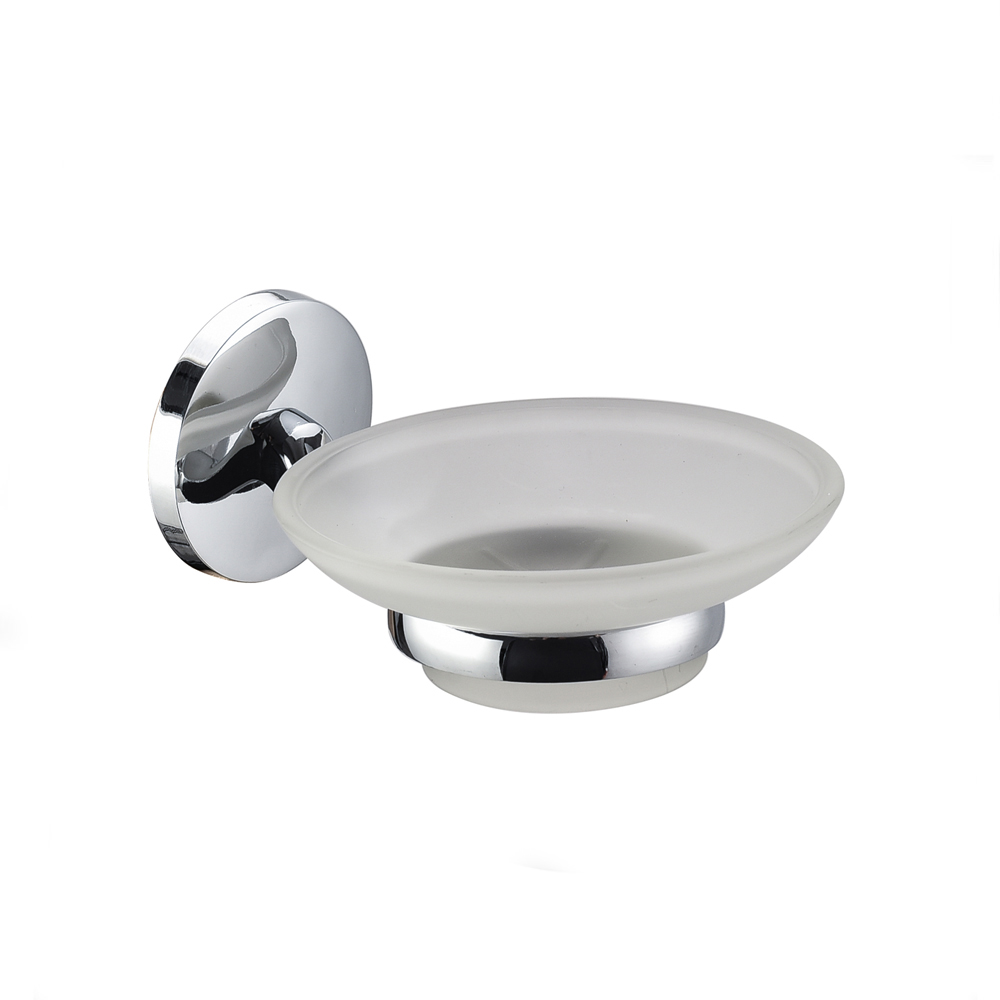 bathroom accessories single soap tray zinc alloy wall mounted glass dish holder for bathroom 12604