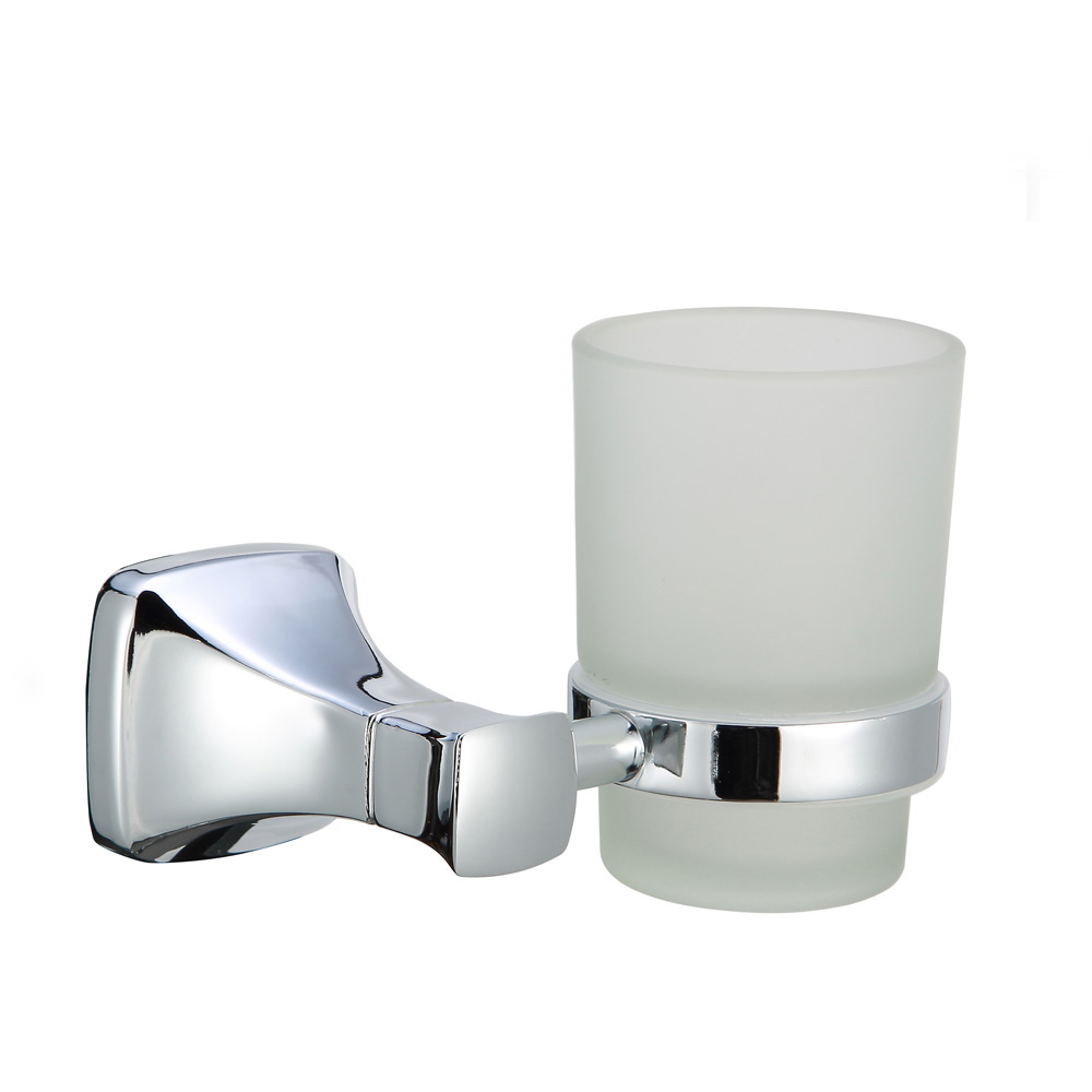 Zinc single toilet tumbler holder round cup tumbler holder for bathroom 17301