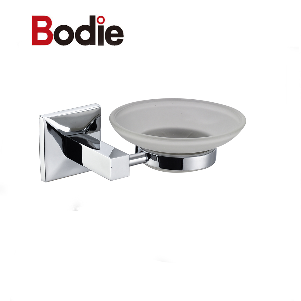 bathroom accessories single soap tray zinc wall mounted glass dish holder for bathroom 15204