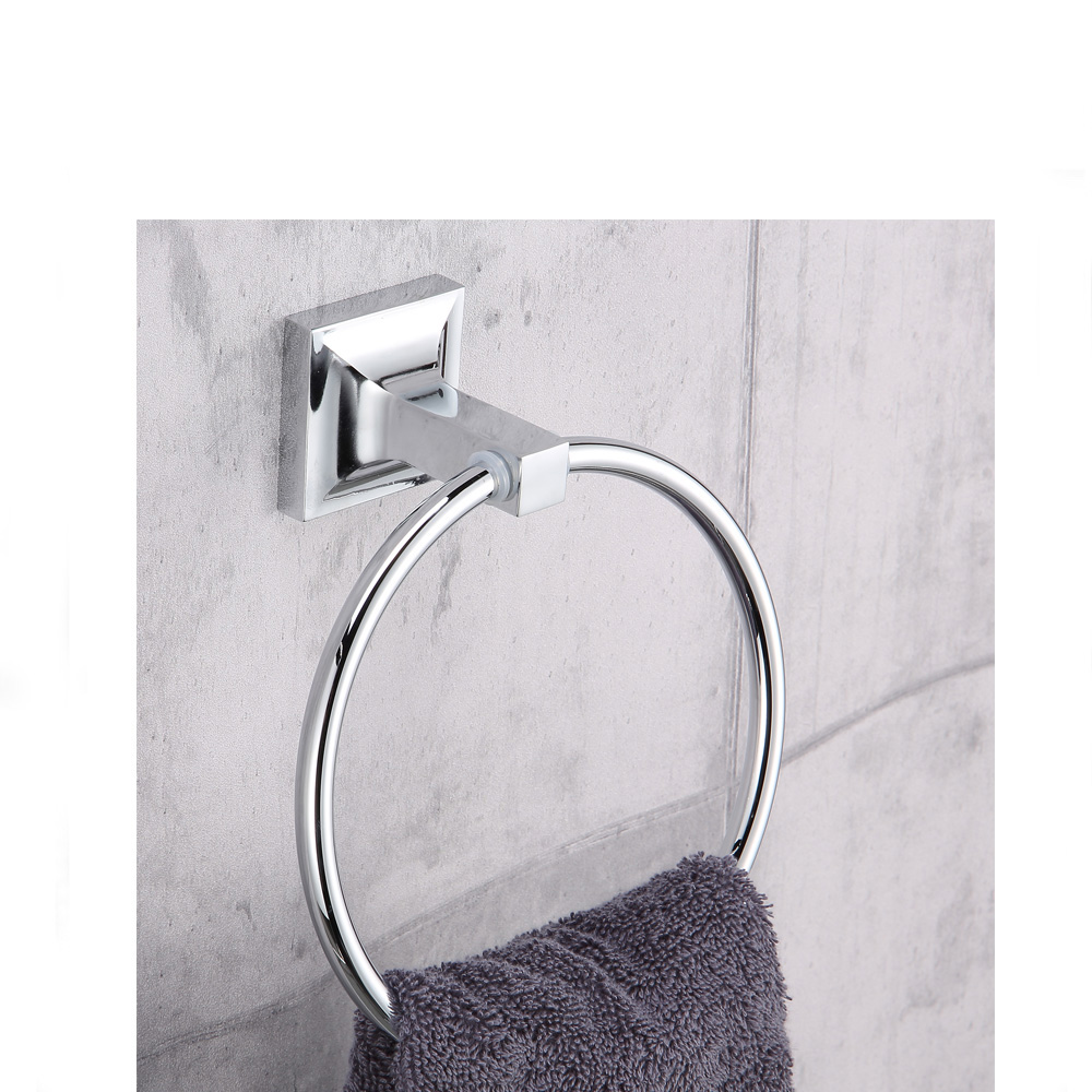 Modern Zinc Towel Ring Toilet Wall Mounted Towel Ring Holder for Bathroom 13107