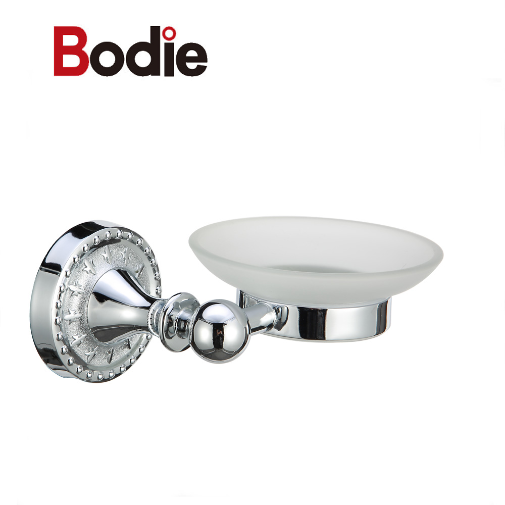 bathroom accessories single soap tray zinc wall mounted glass dish holder for bathroom 17404