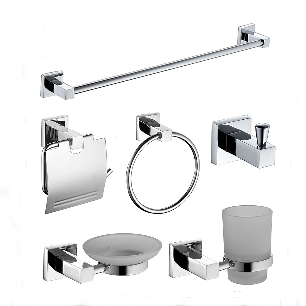 Bathroom Hotel Cheap Sanitary Ware Accessories Fitting 6 Pieces Set