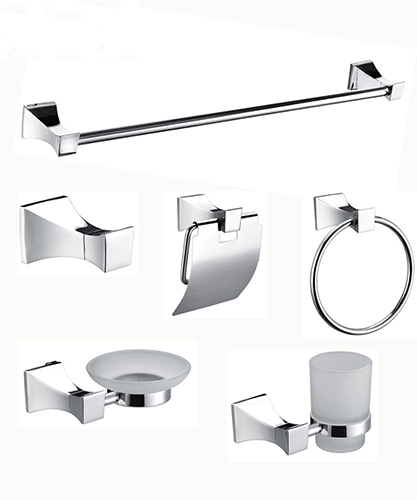 Chrome High Quality Custom Luxury Zinc  Bathroom Accessory Form Home 6500