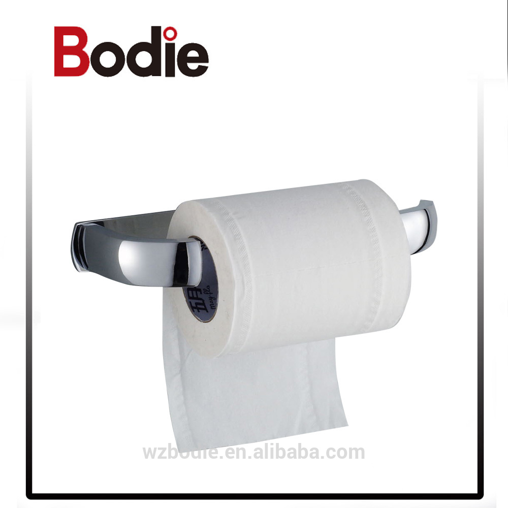 Chrome Finish Half Open Toilet Roll Paper Rail Holder modern Simple Brass Material Toilet Tissue Holder 80006