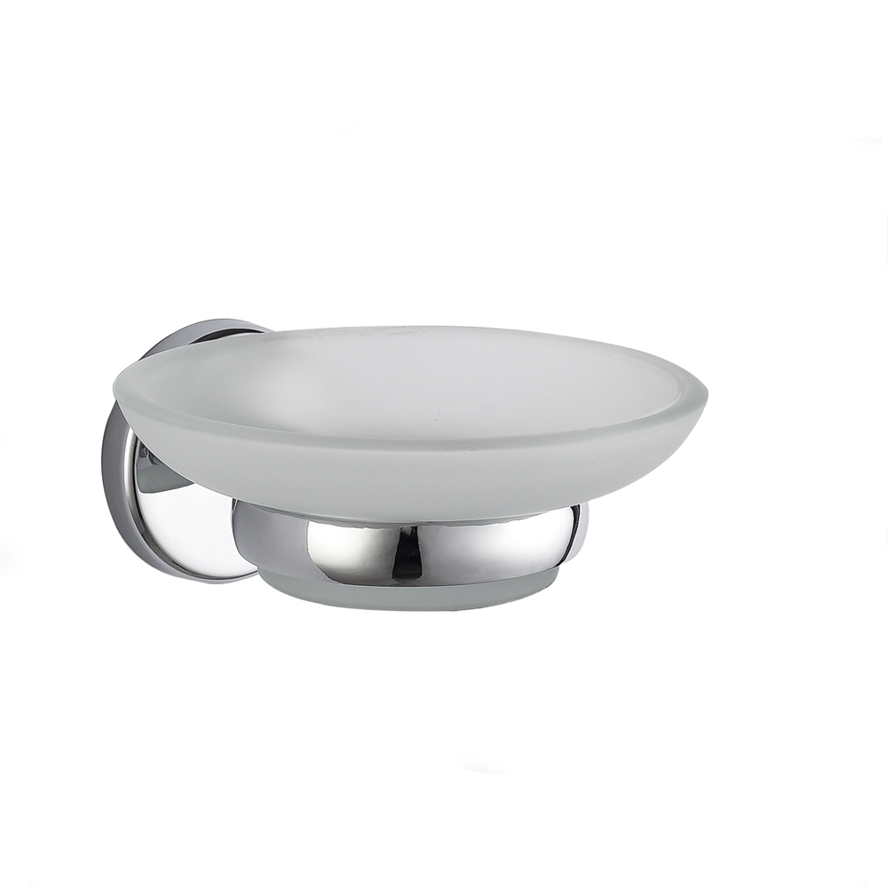 Zinc-Alloy Soap Dish Round Bathroom Wall Mounted Soap Dish Holder 38504