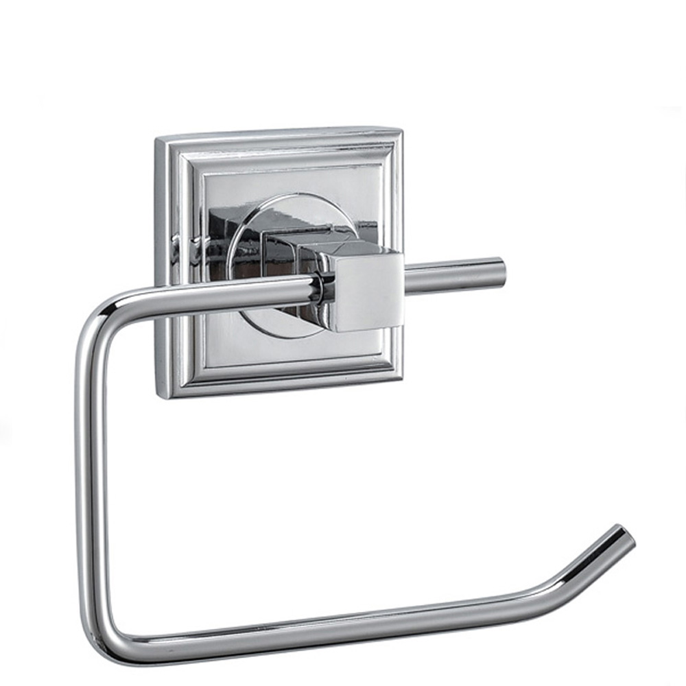High Quality Zinc Alloy Chrome Finishing Square Toilet Paper Holder Without Cover Roll Holder 3706SC