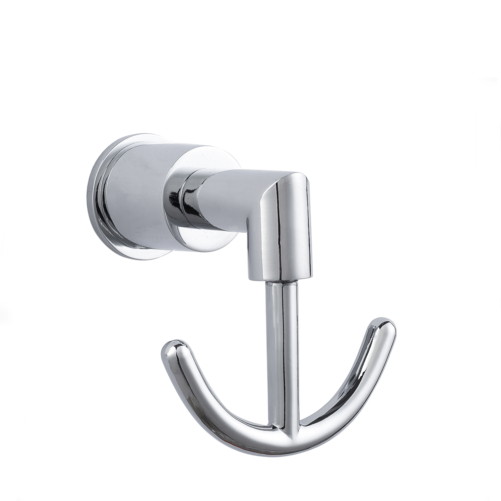 China factory supply zinc plated double prong robe hook13508