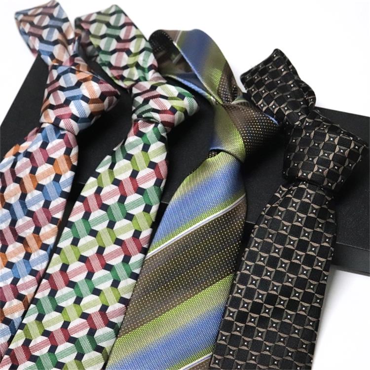 Wholesale Special Design 8cm Neckties for Men's Ties 100% Silk Jacquard Woven Man Neck Ties Fast Shipping Products