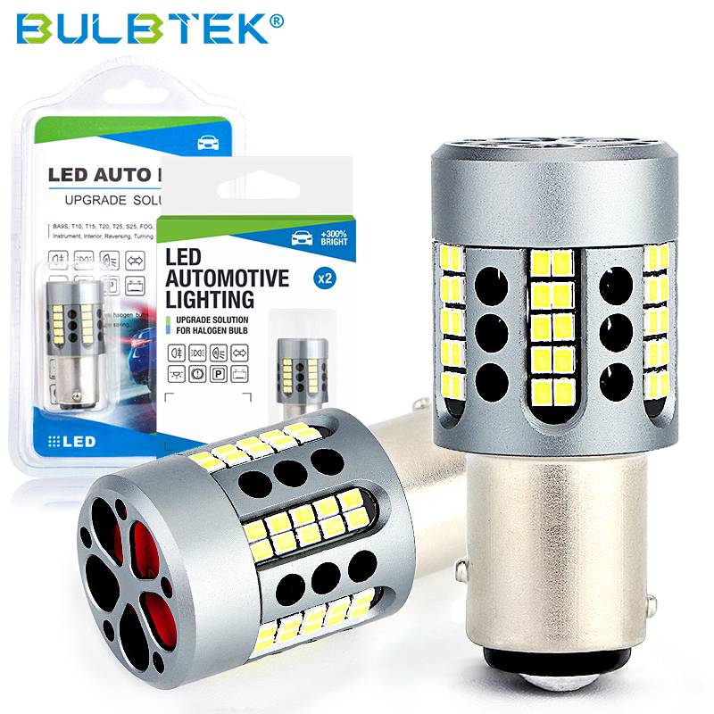 BULBTEK SMD2016-1 Car LED Bulb Super Strong CANBUS High Power LED Bulb Fan Cooling Signal Turning Brake Auto LED Lamp
