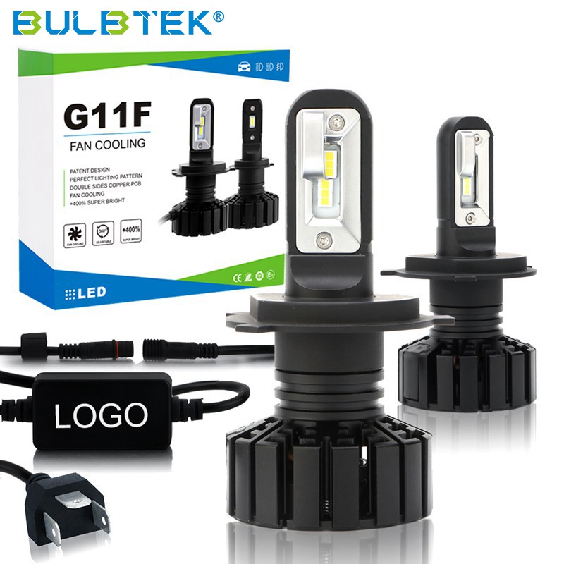 BULBTEK G11F Super Bright LED Headlight Bulb H1 H3 H4 H7 H11 9005 OEM ODM Car Headlight Bulb Manufacturer