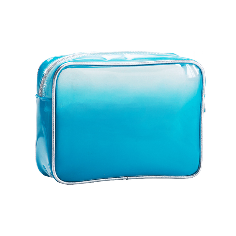 Translucent clear PVC waterproof cosmetic bag with zipper closure 3 colors available portable travel luggage makeup pouch