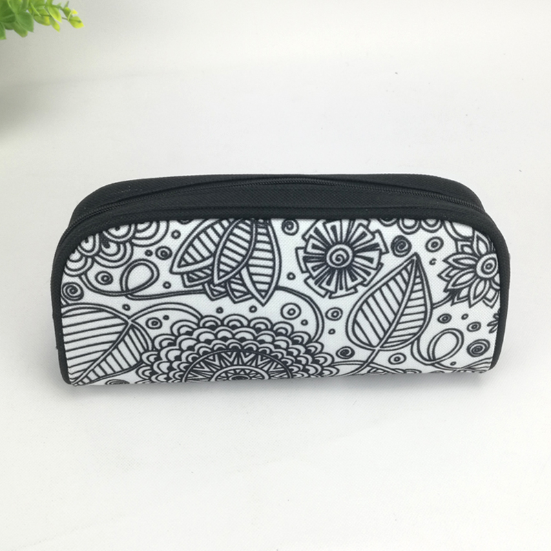 Stylish pencil bag cosmetic bag storage pouch flower pattern waterproof China OEM factory