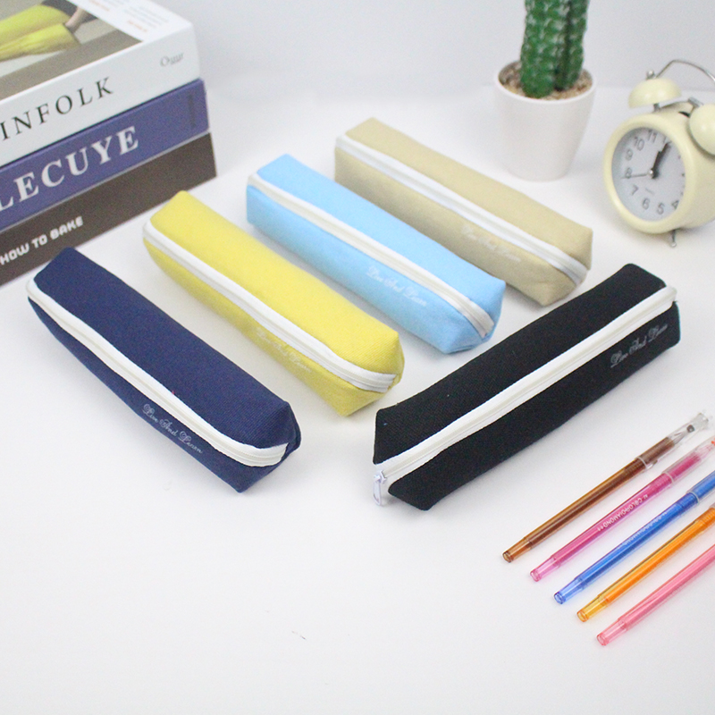 Multicolor pencil pouch pen case with zipper closure for office business school stationery for all ages China OEM factory