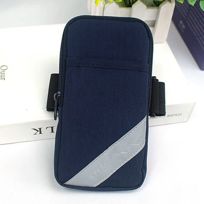 Exercise gym workout casual polyester functional compartments with elastic arm bandage pocket pouch organizer sports bag