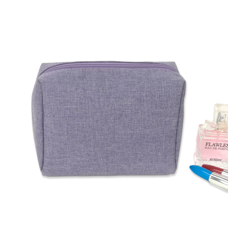 Solid color polyester cosmetic bag makeup bag with zipper closure 3 colors available organizer toiletry bag large capacity great gift for girls teens ladies women
