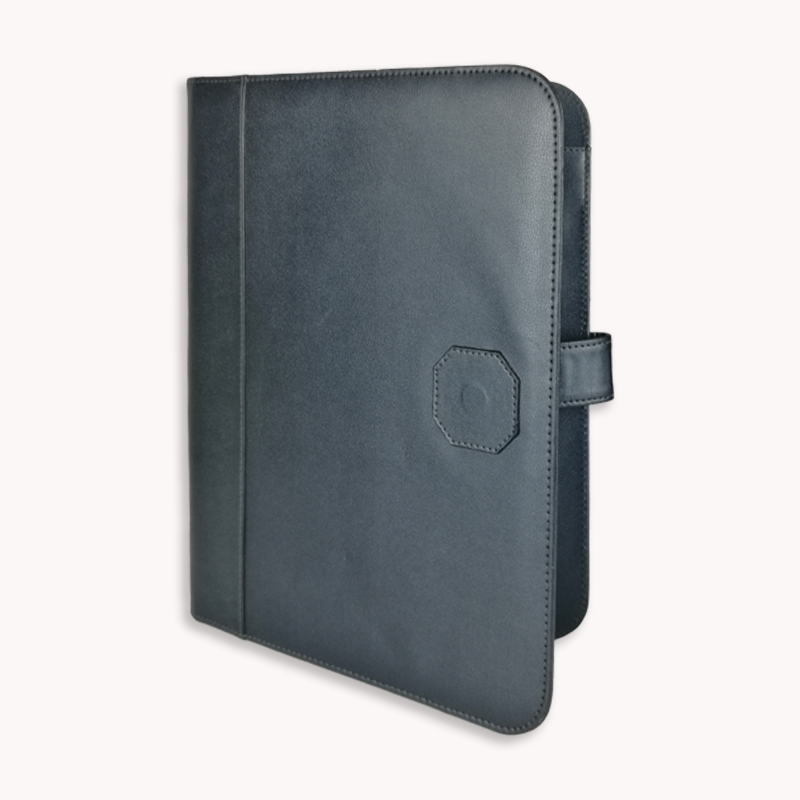 Premium business portfolio with zipper padfolio office business school with PU leather smart storage notebook holder China manufacturer supplies