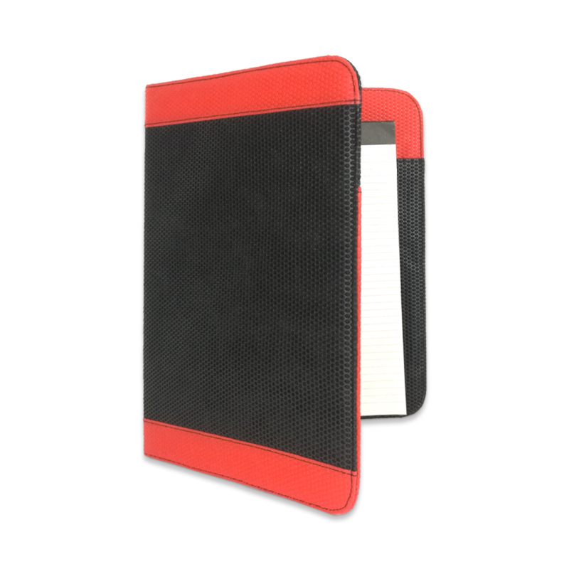 China factory supply red and black business portfolio padfolio superior business impressions smart storage solar calculator with writting pad