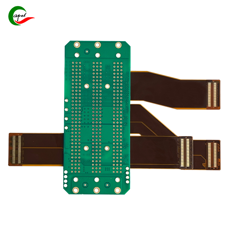 8 layer Rigid Flex Pcb 1+6+1 stackup Special Process Flying Tail Structure